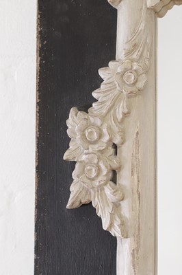 Lot 45 - A pair of painted wooden wall mirrors