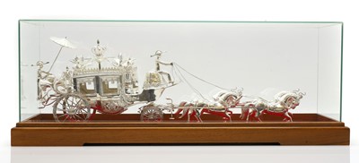 Lot 35 - A silver plated coach or carriage