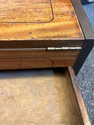 Lot 241 - A camphor and brass campaign writing box