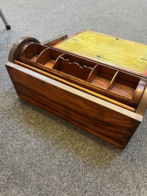 Lot 241 - A camphor and brass campaign writing box