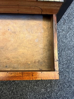 Lot 241 - A camphor and brass campaign writing box
