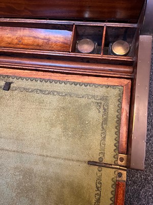 Lot 241 - A camphor and brass campaign writing box