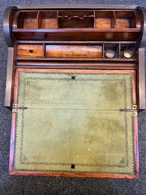 Lot 241 - A camphor and brass campaign writing box