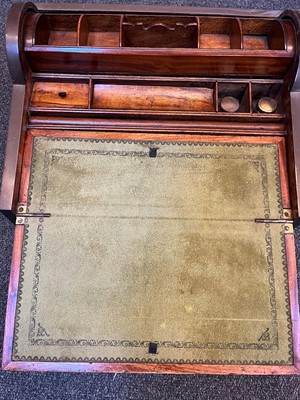 Lot 241 - A camphor and brass campaign writing box