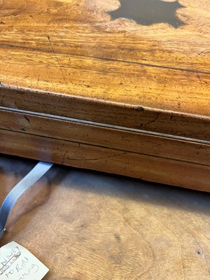 Lot 241 - A camphor and brass campaign writing box