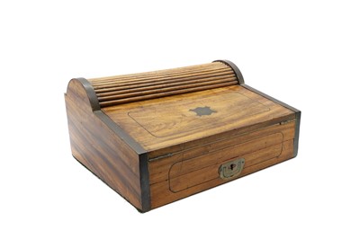 Lot 241A - A camphor and brass campaign writing box