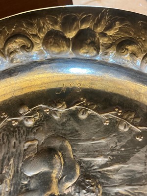 Lot 24 - A large embossed silver plaque