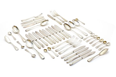 Lot 67 - A Victorian silver flatware service