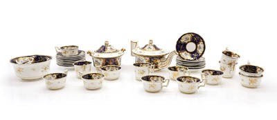 Lot 223 - An English porcelain tea service