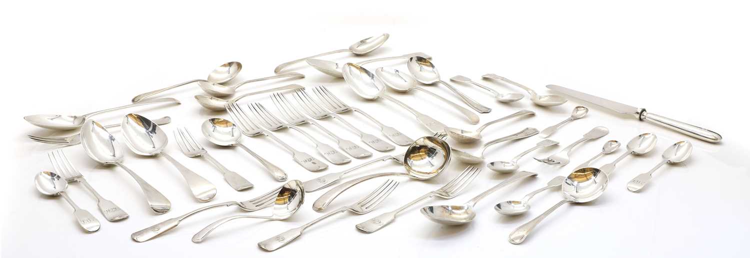 Lot 55 - A collection of silver flatware