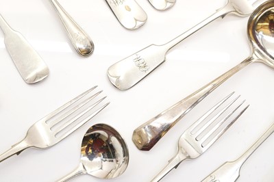 Lot 55 - A collection of silver flatware