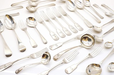 Lot 55 - A collection of silver flatware