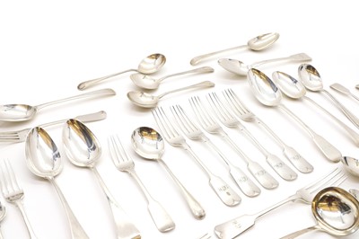 Lot 55 - A collection of silver flatware