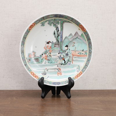 Lot 35 - A Chinese wucai plate