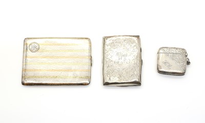 Lot 22 - A silver and gold cigarette case