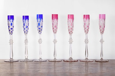 Lot 332 - A set of twelve Baccarat 'Tsar' pattern cordial glass