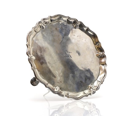 Lot 5 - A George II silver salver