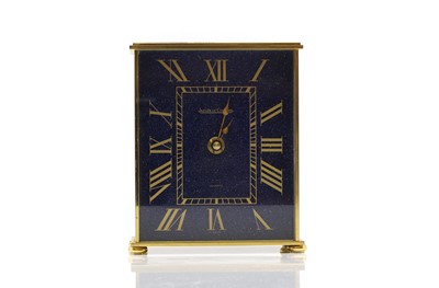 Lot 258 - A Jaeger le Coultre brass mantel clock