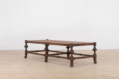 Lot 184 - An oak and cane stool