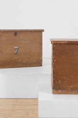 Lot 176 - A pair of scumbled pine boxes