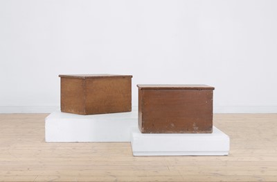 Lot 176 - A pair of scumbled pine boxes