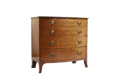 Lot 533 - A Regency mahogany bow front chest of drawers