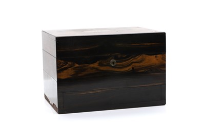 Lot 397 - A Victorian calamander toiletry box