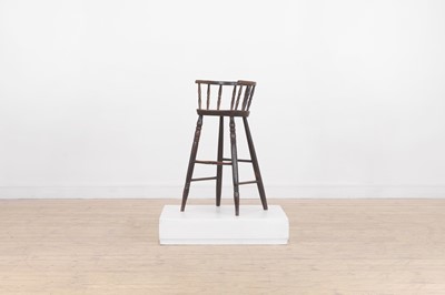 Lot 524 - A painted beech child's high chair