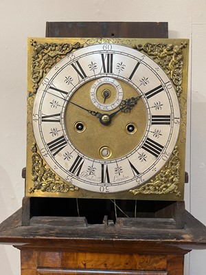 Lot 345 - A William and Mary walnut and marquetry longcase clock by Joseph Windmills of London