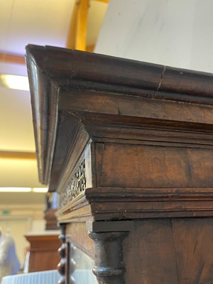 Lot 345 - A William and Mary walnut and marquetry longcase clock by Joseph Windmills of London