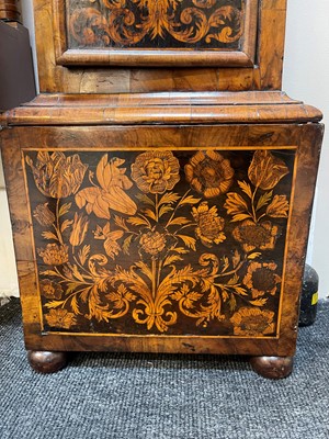 Lot 345 - A William and Mary walnut and marquetry longcase clock by Joseph Windmills of London
