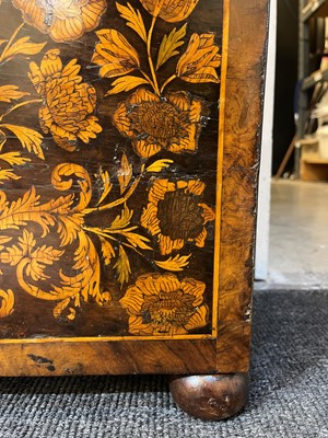 Lot 345 - A William and Mary walnut and marquetry longcase clock by Joseph Windmills of London