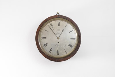 Lot 276 - A George III circular rosewood cased wall timepiece