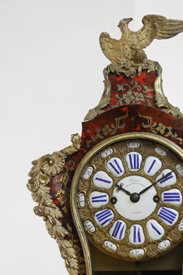 Lot 515 - A Louis XV-style gilt-bronze and tortoiseshell bracket clock