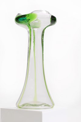 Lot 134 - A group of five Stuart & Sons 'Cairngorm' glass vases