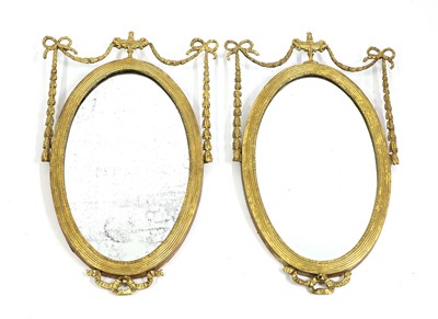 Lot 365 - A pair of giltwood mirrors