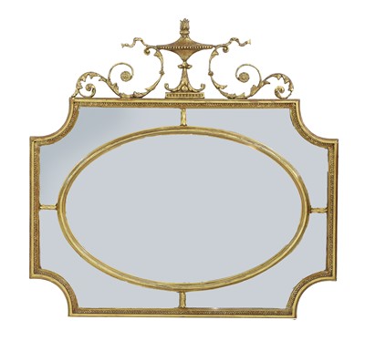 Lot 481 - A giltwood mirror