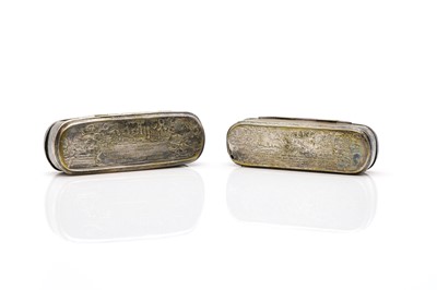 Lot 62 - Two Dutch silver plated tobacco boxes