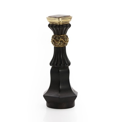 Lot 491 - An antique ebony desk seal