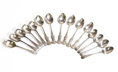 Lot 94 - A set of six Scottish silver teaspoons