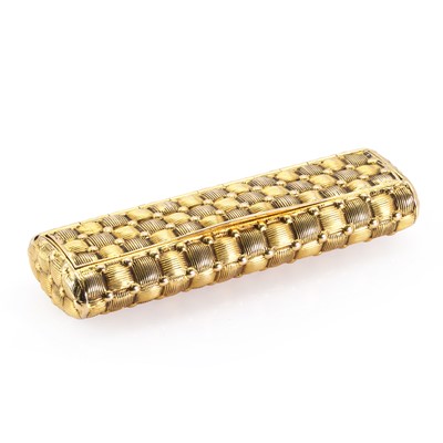 Lot 276 - A George III 18ct gold basket weave snuffbox