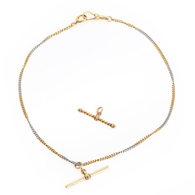 Lot 266 - An Art Deco gold and platinum watch chain
