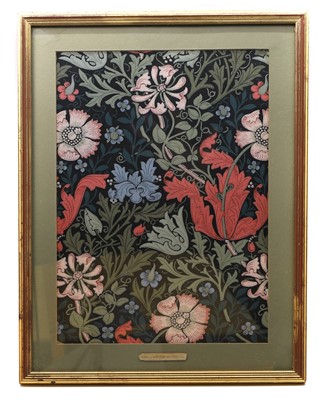 Lot 295 - A Morris & Co. 'Compton' woodblock wallpaper fragment