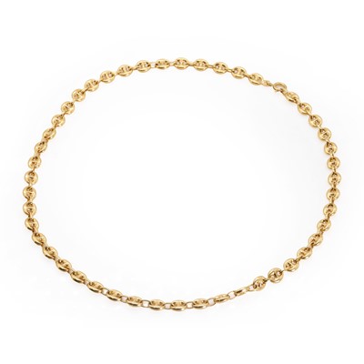 Lot 116 - An 18ct gold anchor link chain by UnoAErre