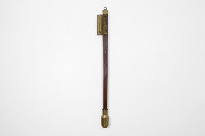 Lot 392 - A George III mahogany stick barometer