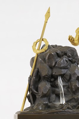 Lot 352 - An Empire-style patinated and gilt-bronze mantel clock
