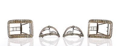 Lot 108 - A pair of silver shoe buckles