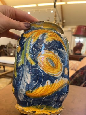 Lot 231 - A maiolica albarello