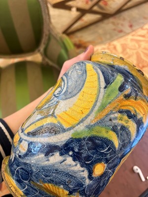 Lot 231 - A maiolica albarello