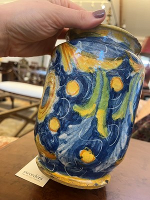 Lot 231 - A maiolica albarello